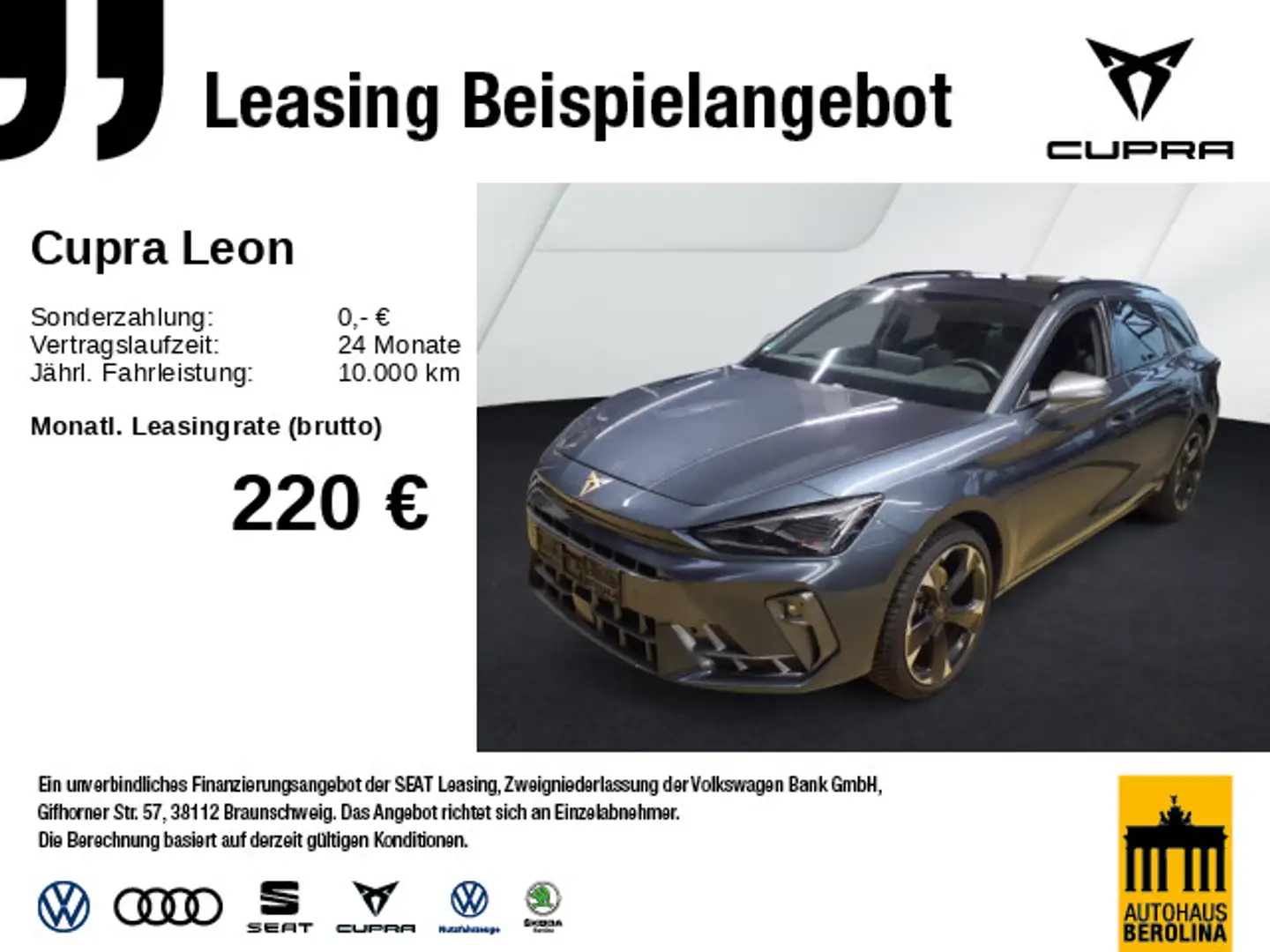 CUPRA Leon ST 1.5 eTSI DSG *ACC*R-CAM*NAV*LED*SHZ* Grau - 1