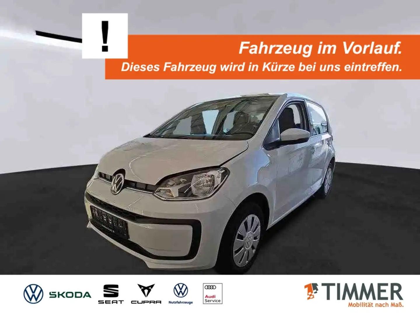 Volkswagen up! 1.0 MOVE +4TÜR +RKAM +KLIMA +TEMPO +DAB+ +PDC + Weiß - 1