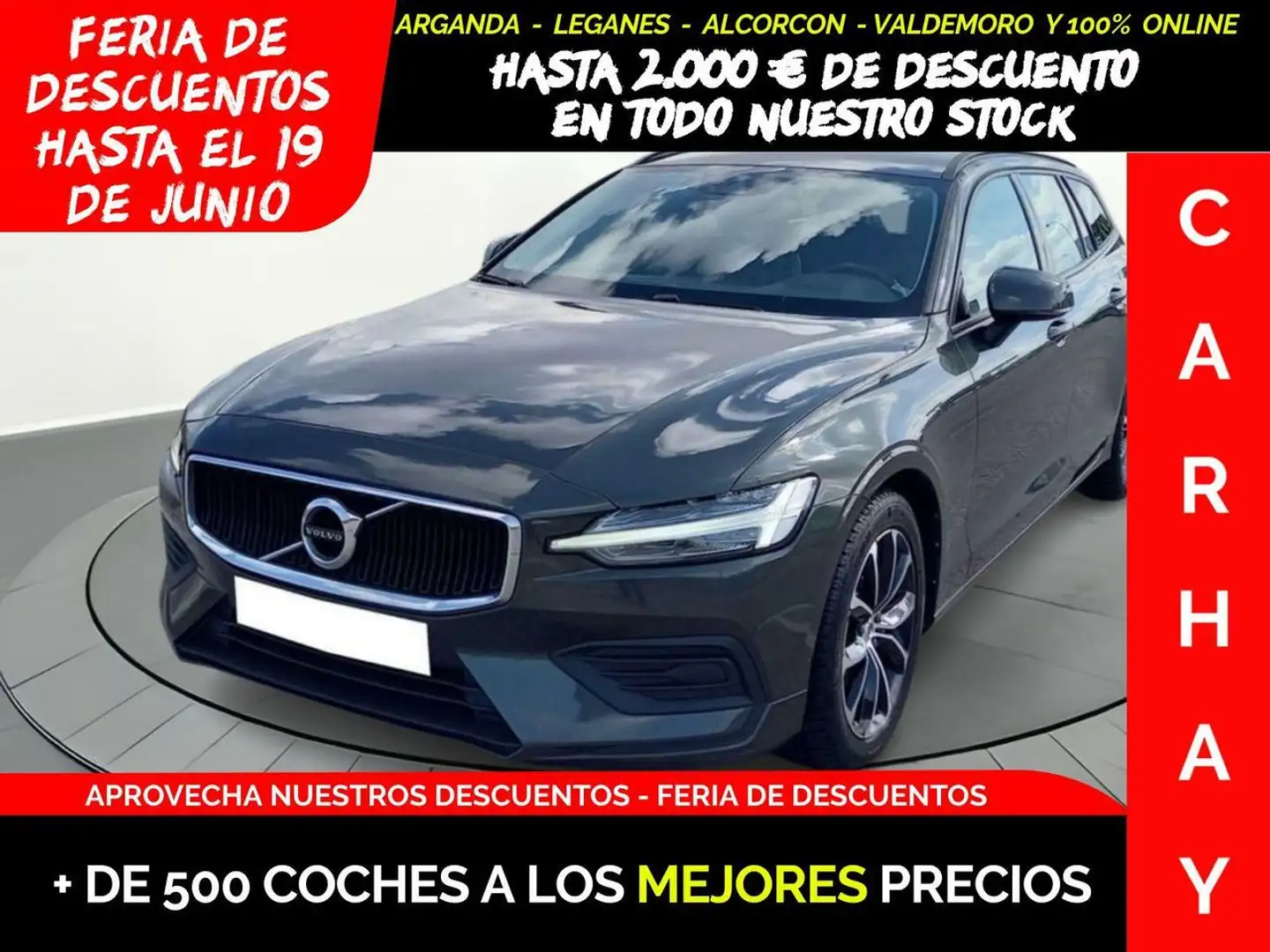 Volvo V60 2.0 D3 MOMENTUM (EU6D-TEMP) Grey - 1