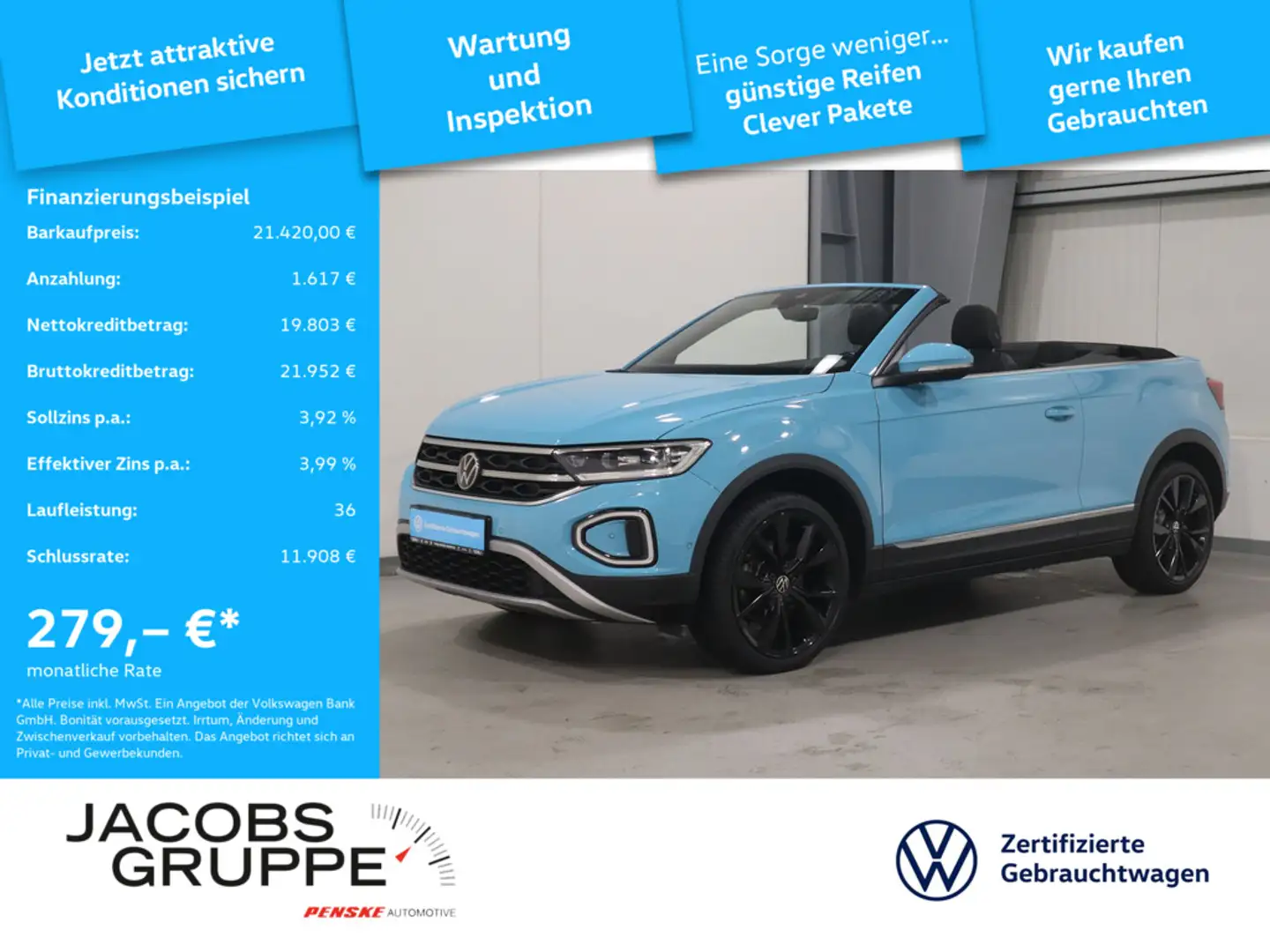 Volkswagen T-Roc Cabriolet 1.0 TSI Style Navi*SHZ*LED - 1