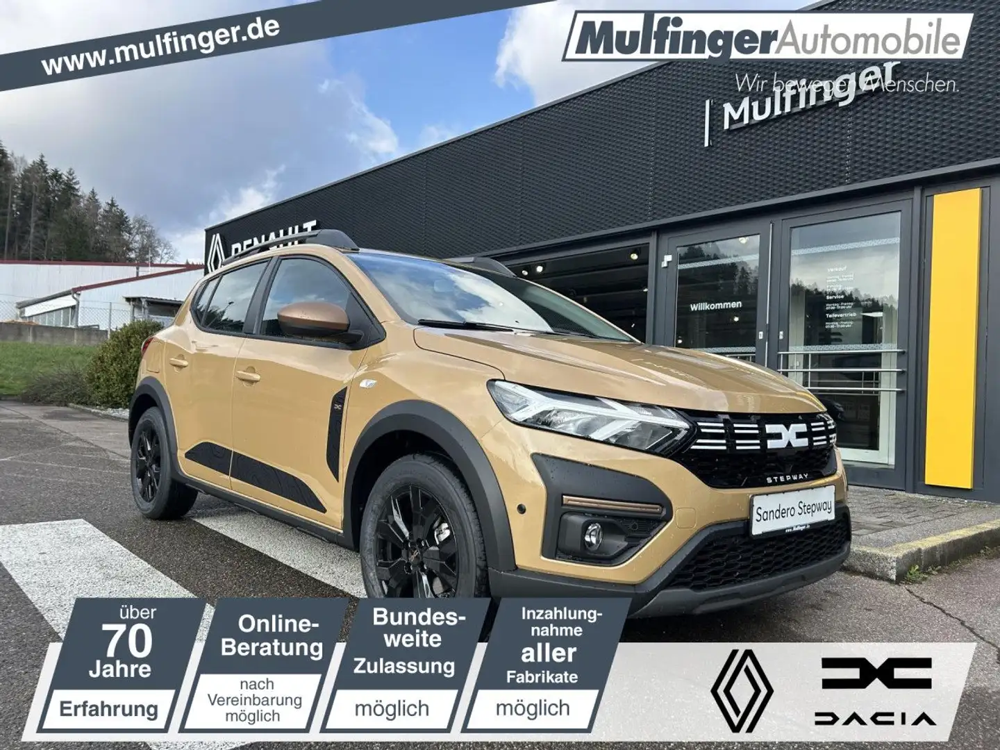 Dacia Sandero Stepway Extreme+ TCe 110 SHZ KLIMA NAVI Beige - 1