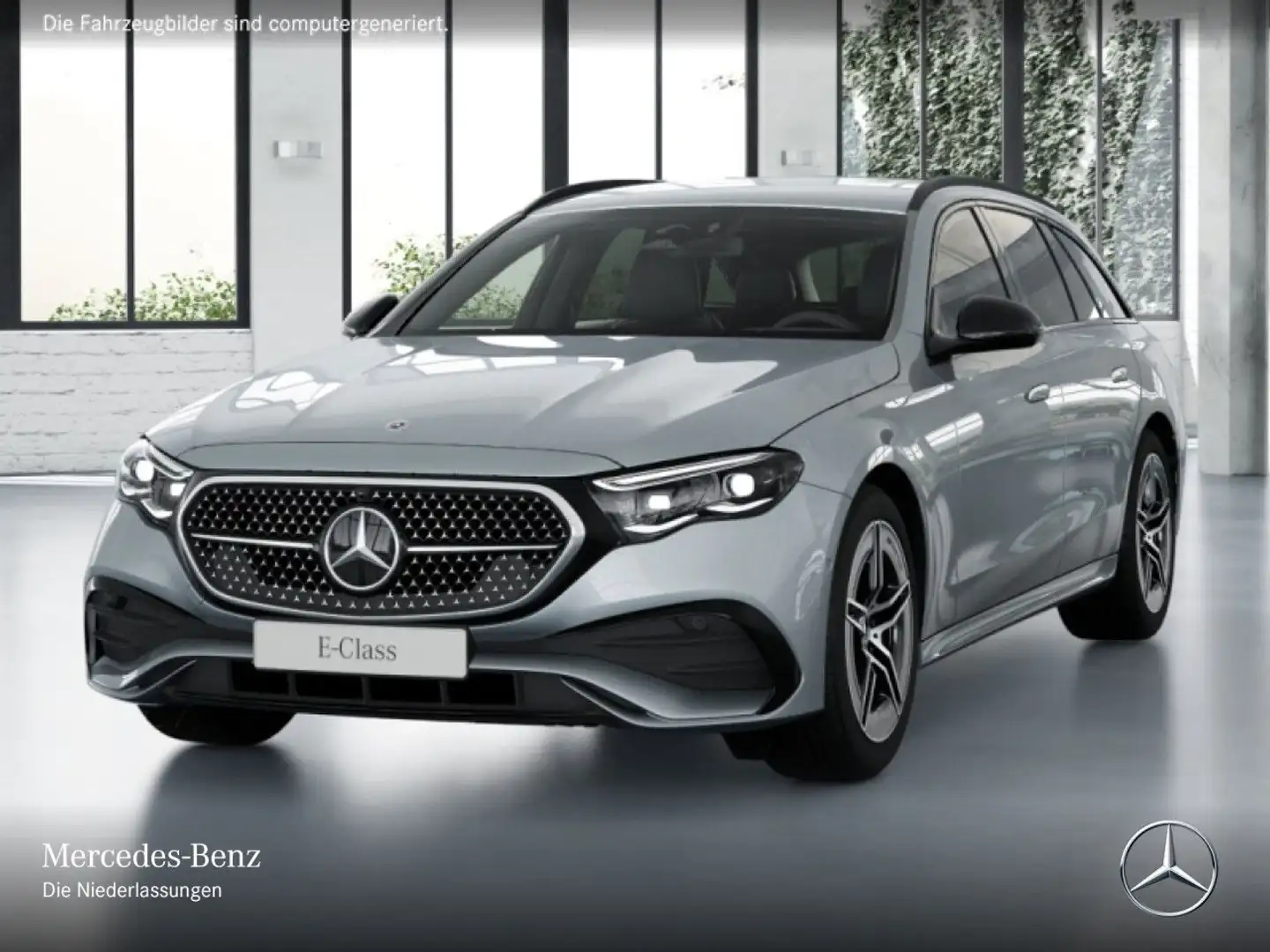 Mercedes-Benz E 200 T AMG 360° Distr. AHK Night Spurhalt-Ass PTS Silber - 2