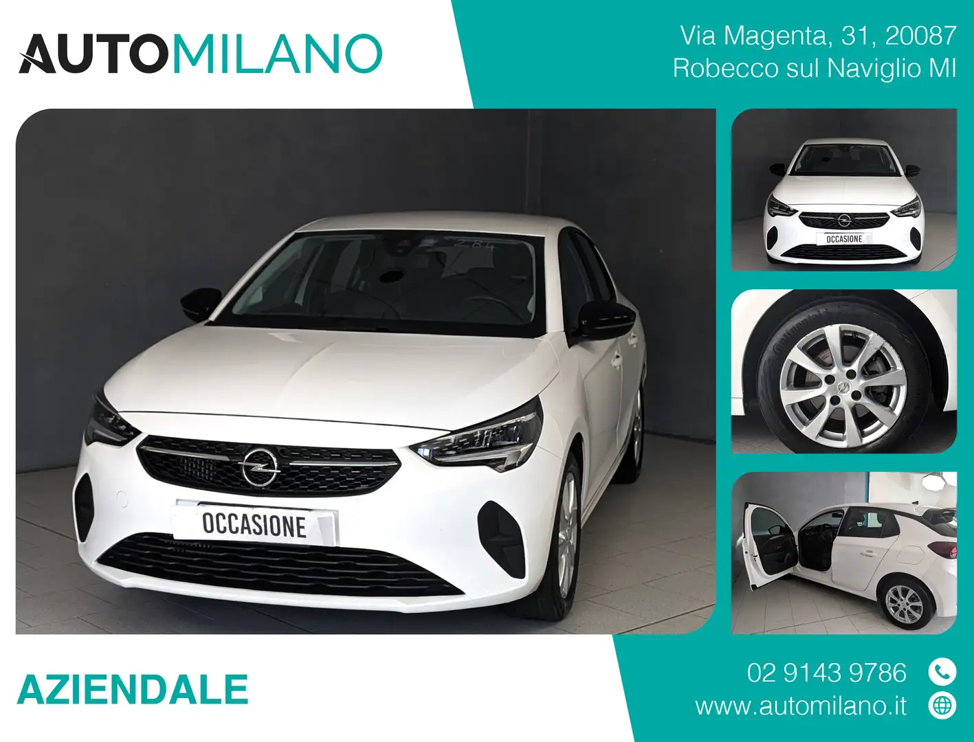 Opel Corsa 1.2 100CV AT8 EDITION Bianco - 1