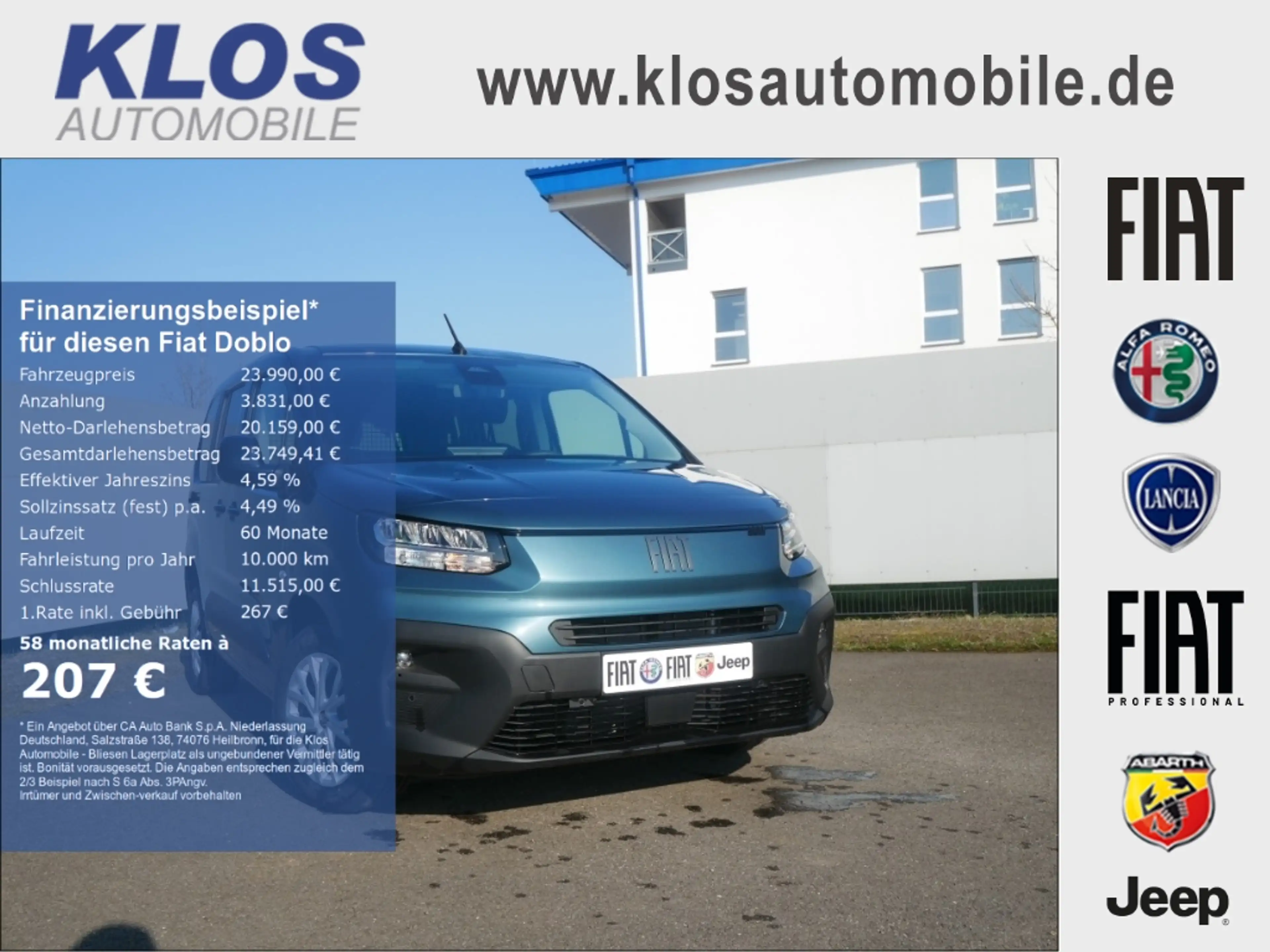 Fiat Doblo KOMBI N1 M L1 1.5 BLUEHDI 130PS MT6 COMFORT TECHNO