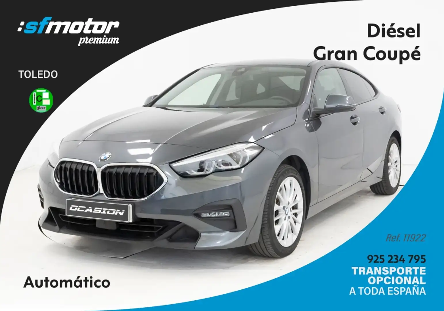 BMW 218 218dA Gran Coupé Gris - 1