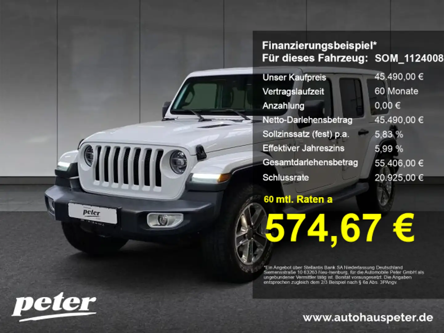 Jeep Wrangler Wrangler Unlimited 2.0 T-GDI Sahara Weiß - 1