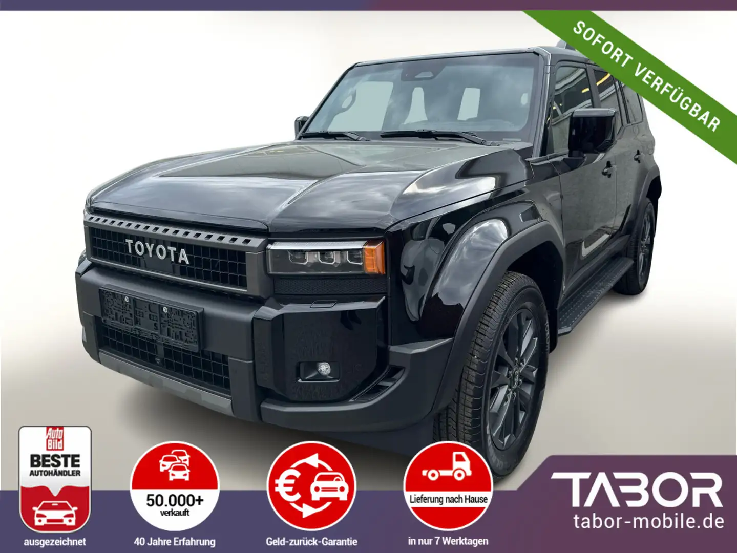 Toyota Land Cruiser 2.8 D4-D 204 Aut 4x4 Pano Nav JBL Schwarz - 1