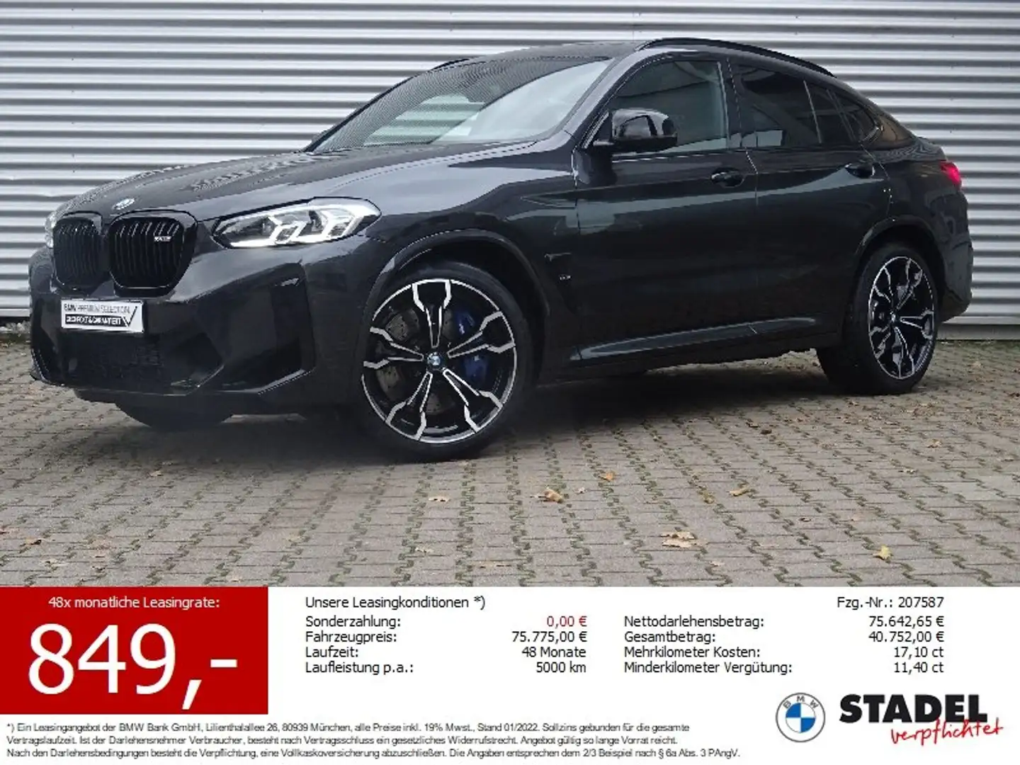 BMW X4 M Competition Panorama HiFi-h/k 4xSH Kamera Gris - 1