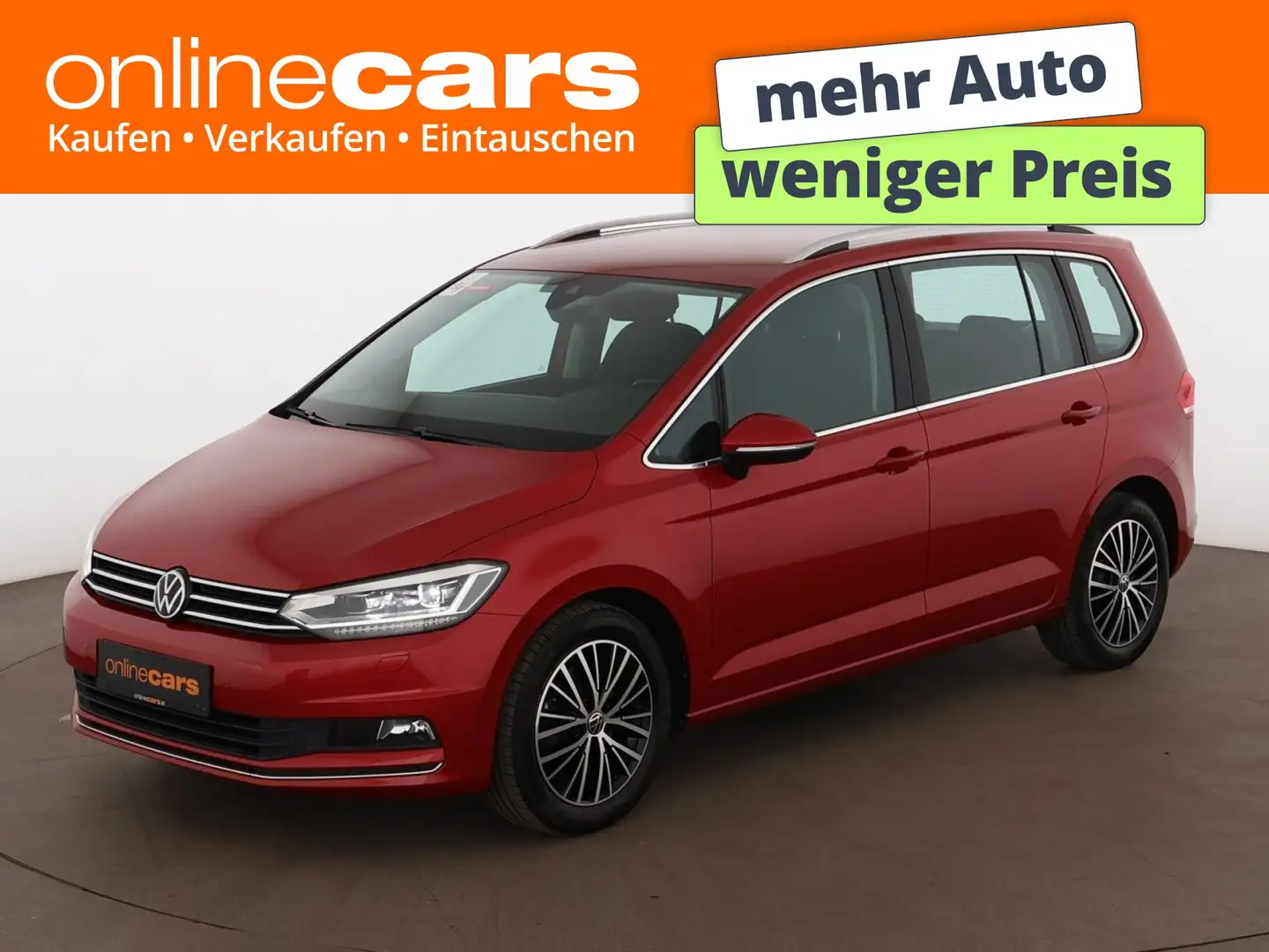 Volkswagen Touran 1.5 TSI Highline Aut LED AHK RADAR NAVI Rot - 1