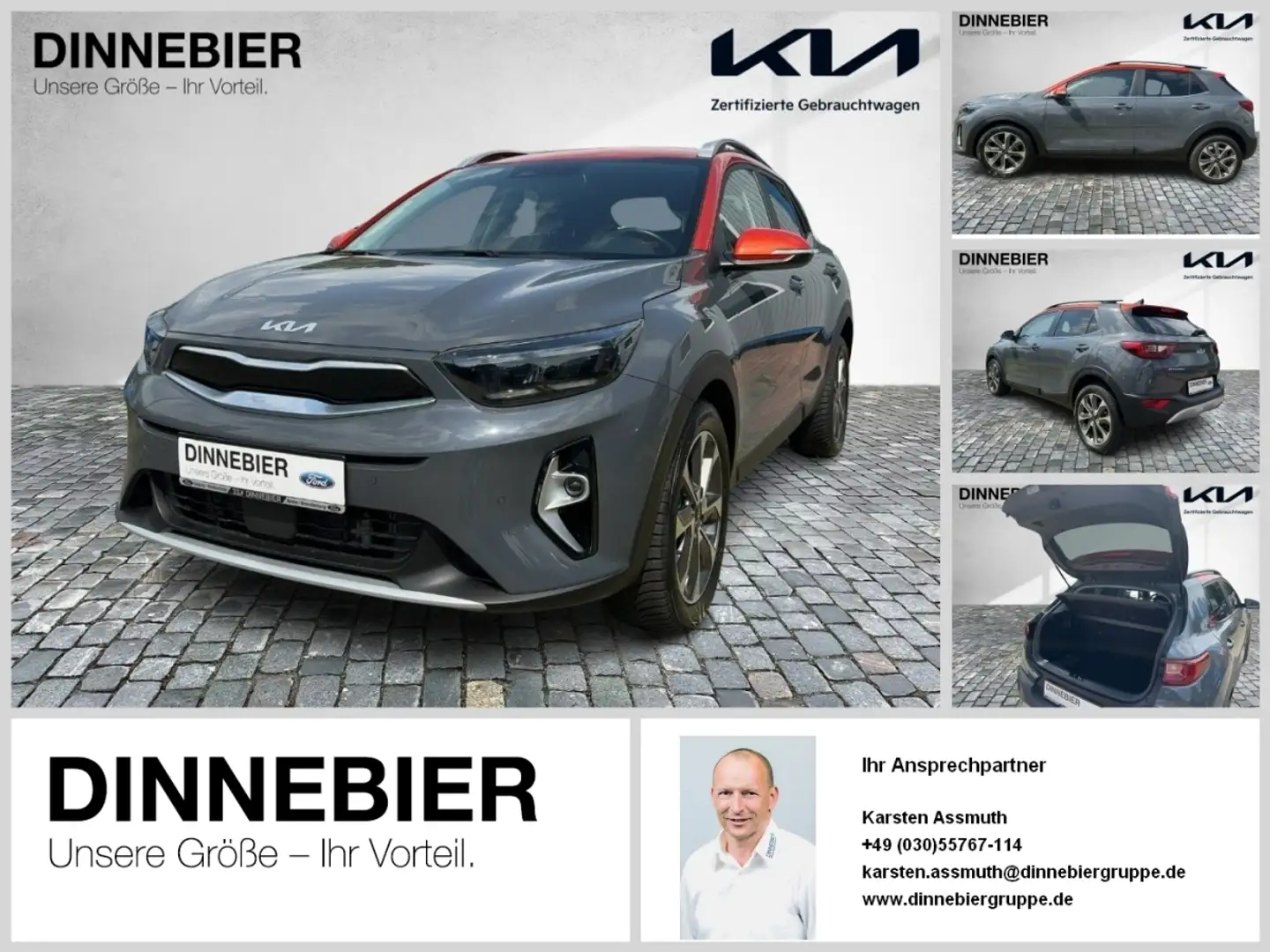 Kia Stonic Spirit Automatik+LED+Navi+Kamera+SHZ Grau - 1