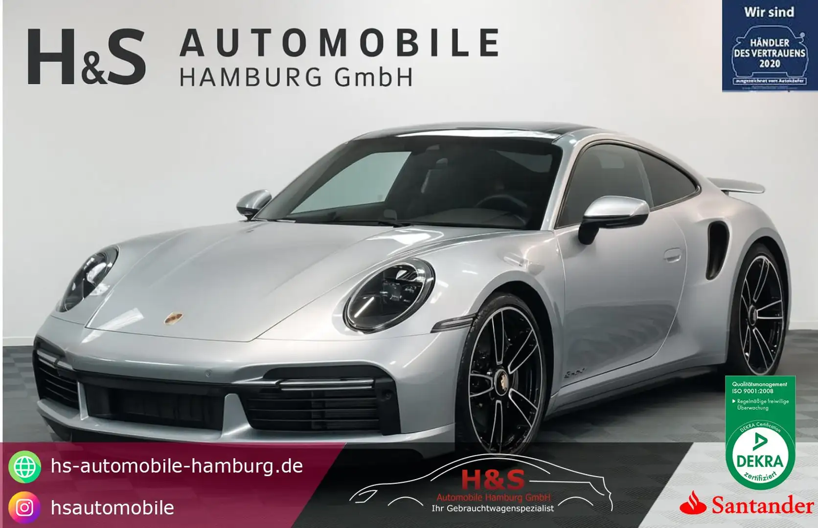 Porsche 911 Turbo S Silber - 1