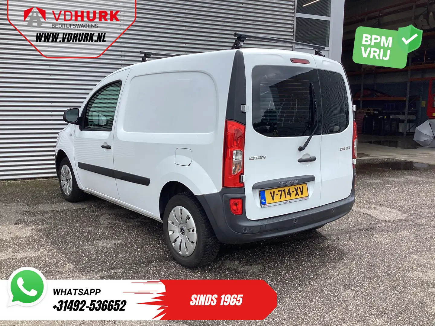 Mercedes-Benz Citan 108 CDI 75 pk BPM VRIJ EUR 6/ NL auto/ Airco/ PDC/ Wit - 2