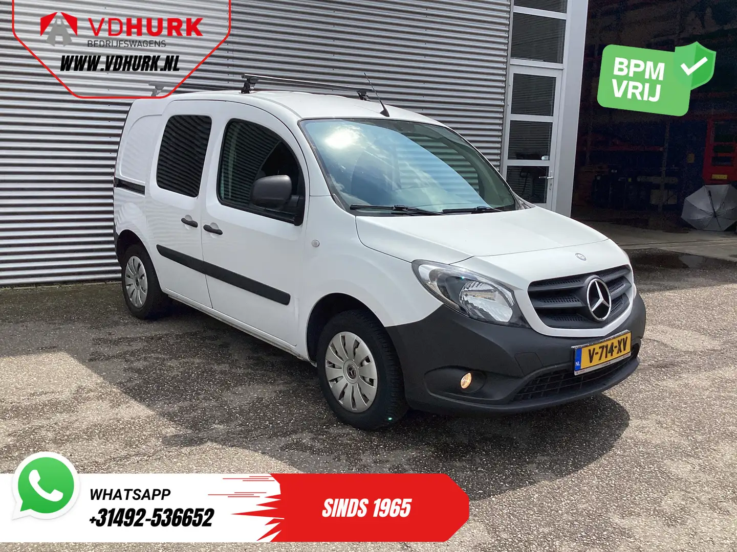 Mercedes-Benz Citan 108 CDI 75 pk BPM VRIJ EUR 6/ NL auto/ Airco/ PDC/ Wit - 1