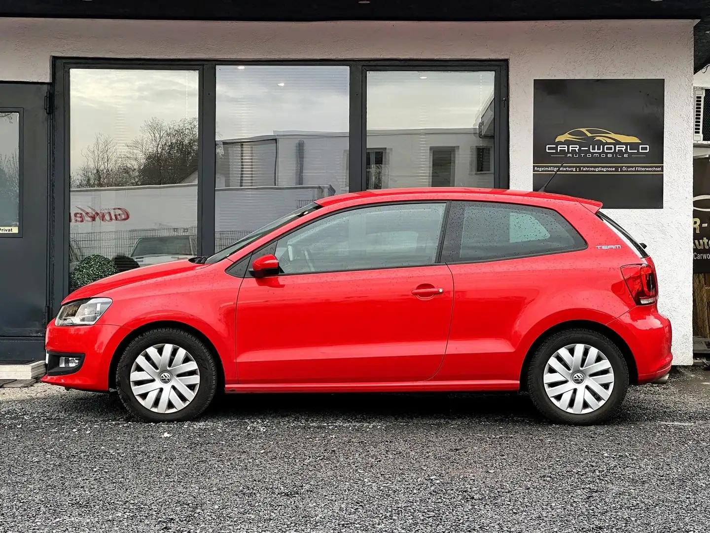 Volkswagen Polo V Klima 1.HD Scheckheft Garantie Team Rot - 2
