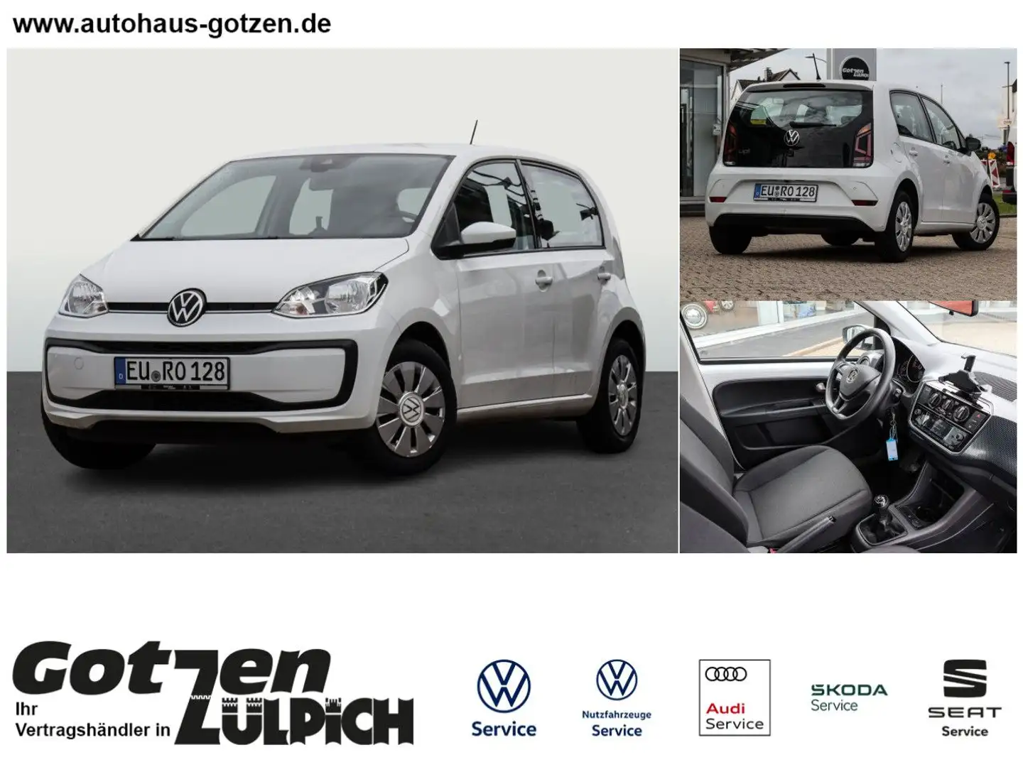 Volkswagen up! 1.0 Fahrerassistenzpaket Rear View Klima PDC Weiß - 1
