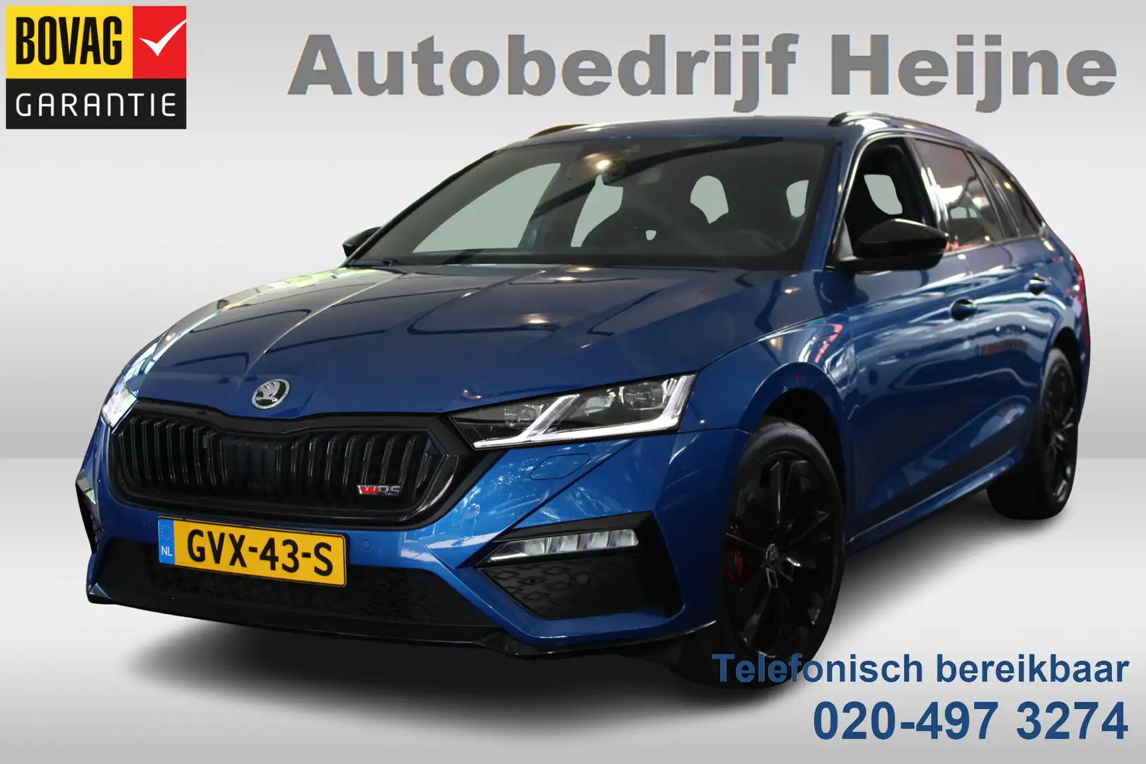 Skoda Octavia Combi IV RS 245PK DSG HYBRID RS-SPORT KEYLESS/LED/ Blauw - 1