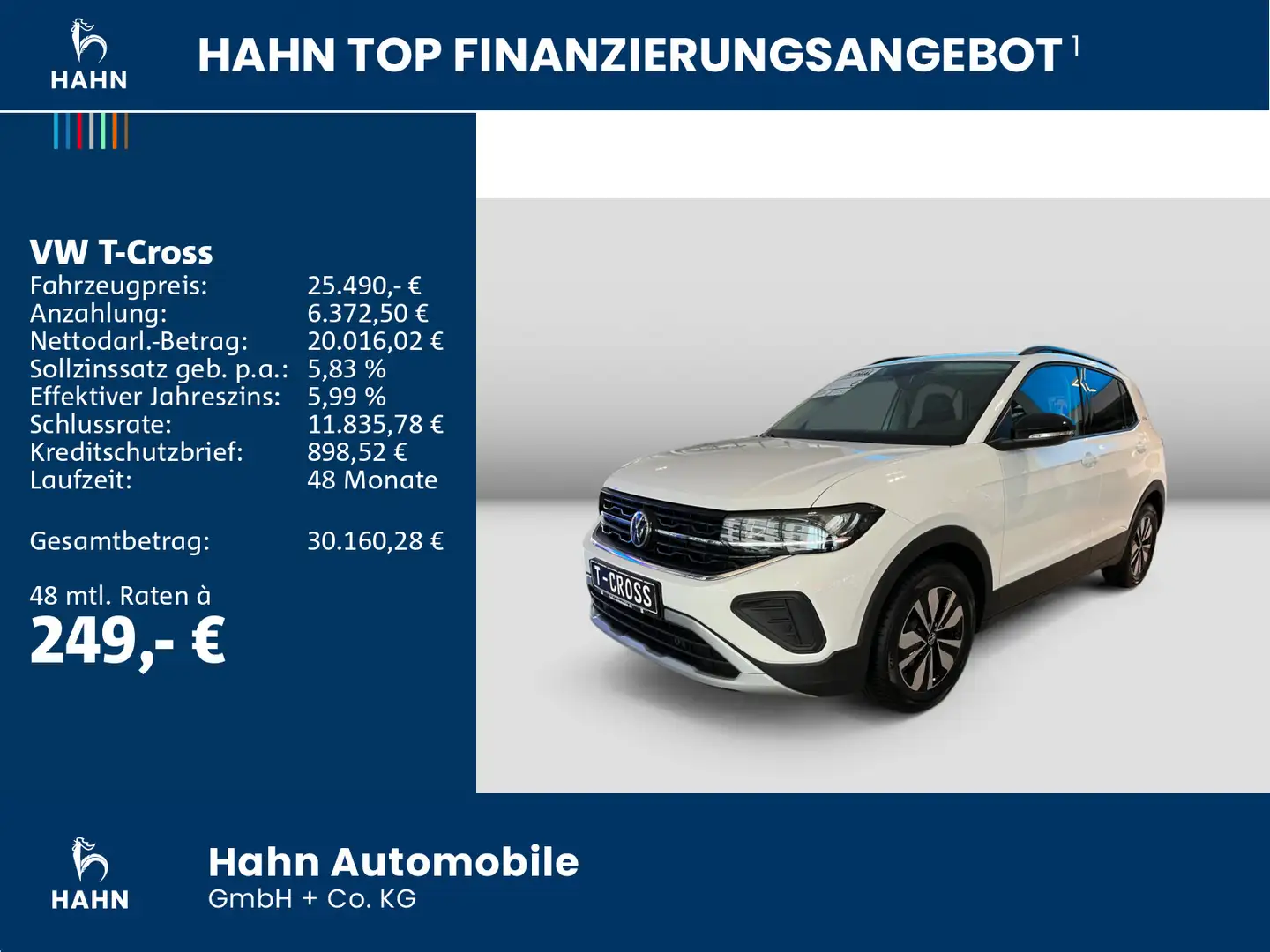 Volkswagen T-Cross T-CROSS "GOAL" GANZJAHR. RFK DIGITAL COCKPIT PRO Weiß - 2