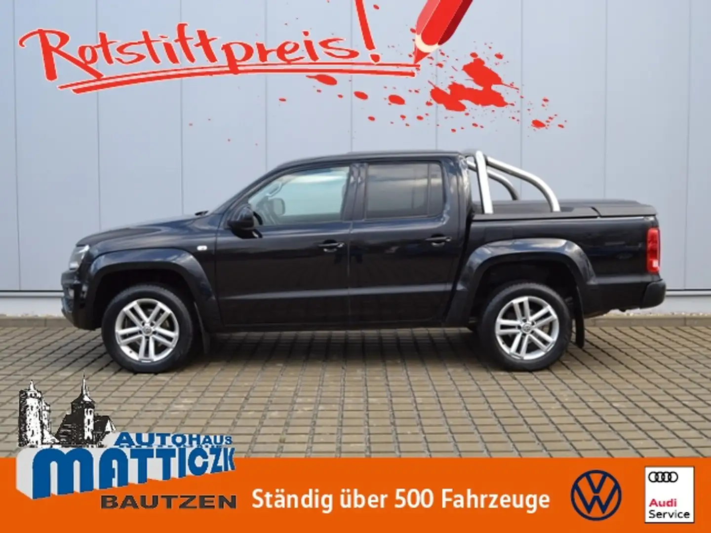 Volkswagen Amarok 3.0 TDI 4Motion Autom. DESIGN-PAKET/AHK/19-ZOLL/G Schwarz - 1