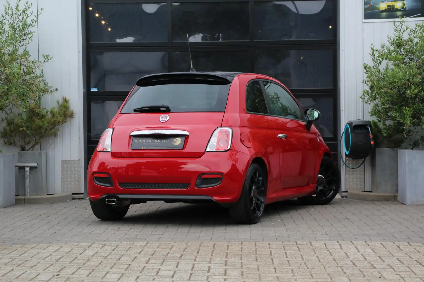 Fiat 500 1.2 500S - LEDER/ALCANTARA - SPORT - H&R - AUX/USB Rood - 2