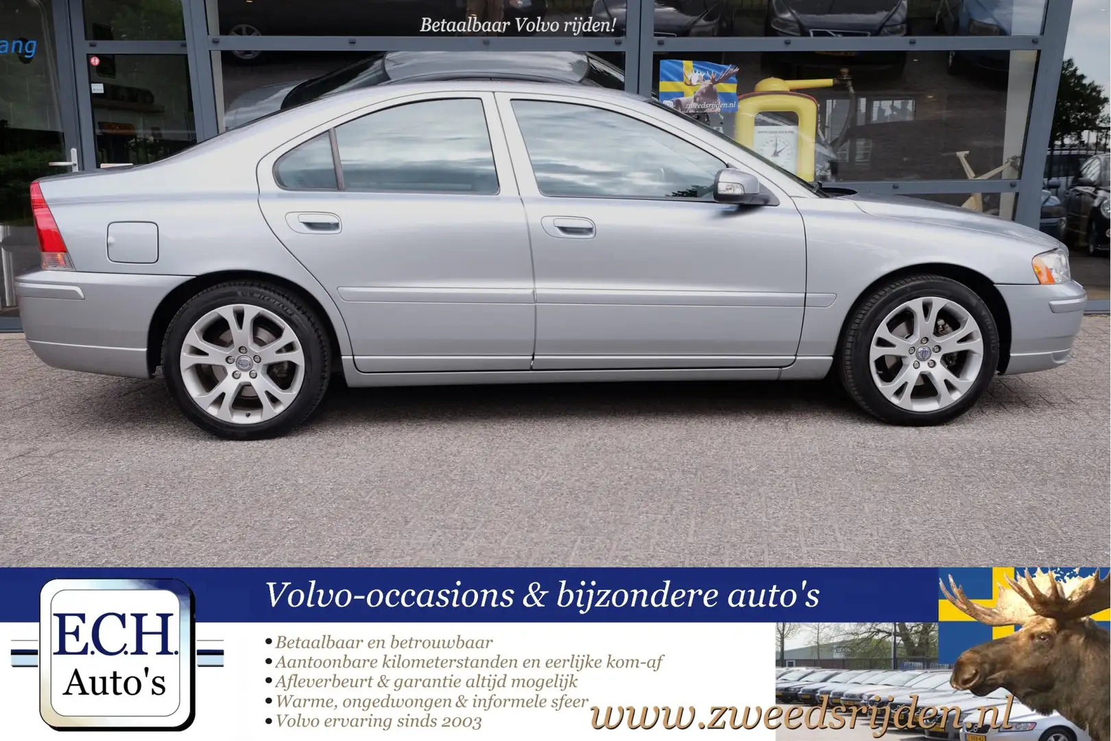 Volvo S60 2.4 140 pk Drivers Edition, Leer, Xenon, Trekhaak, Zilver - 2