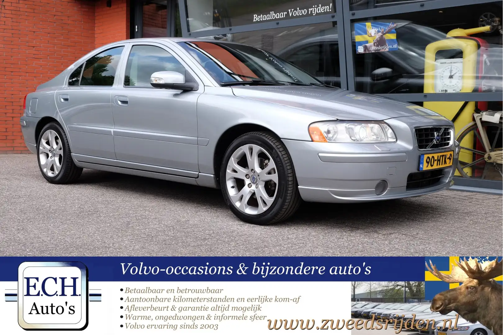Volvo S60 2.4 140 pk Drivers Edition, Leer, Xenon, Trekhaak, Zilver - 1