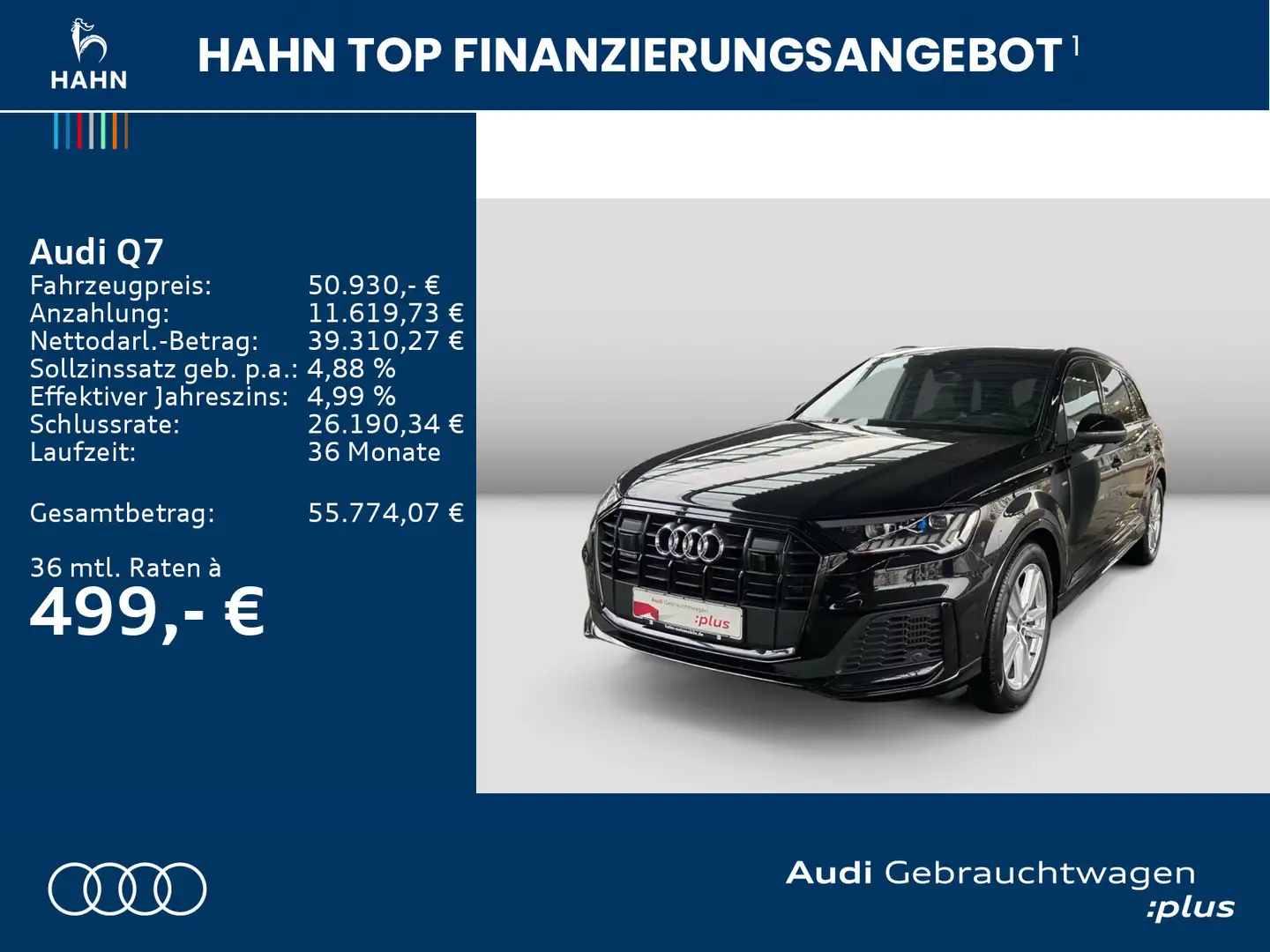 Audi Q7 55TFSI quattro tip-trc S-Line 360° HUD Pano S Schwarz - 2