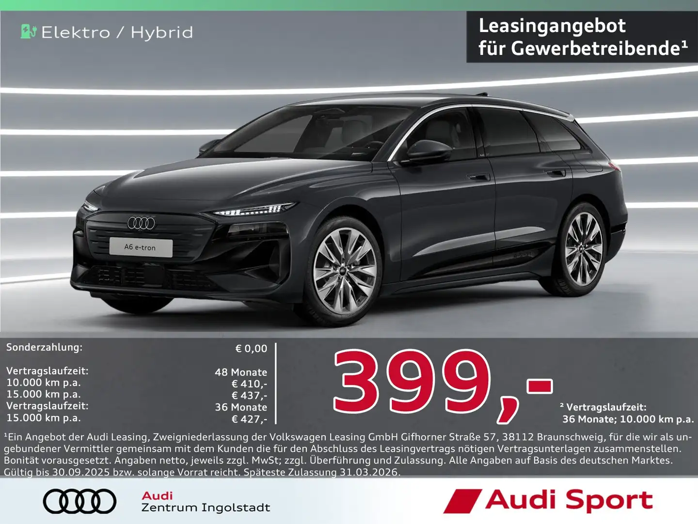 Audi A6 e-tron Avant AHK,SHZ UPE 69.880,- Gris - 1