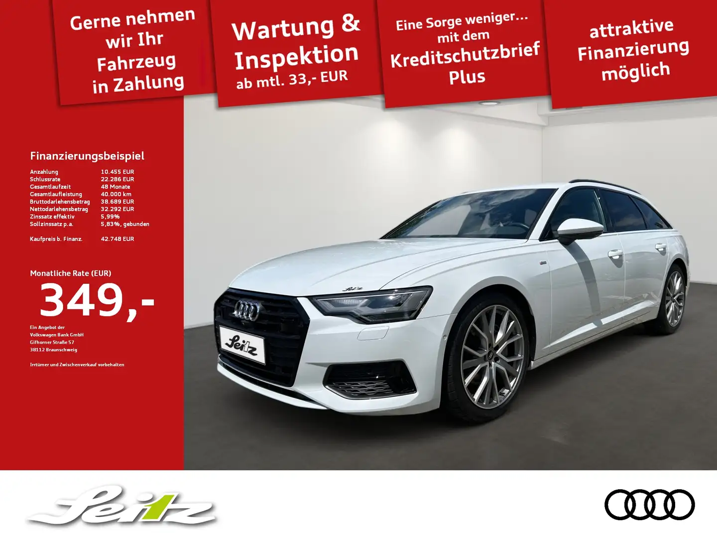 Audi A6 Avant 45 TFSI quattro sport *AHK*B&O*KAMERA* Blanc - 1