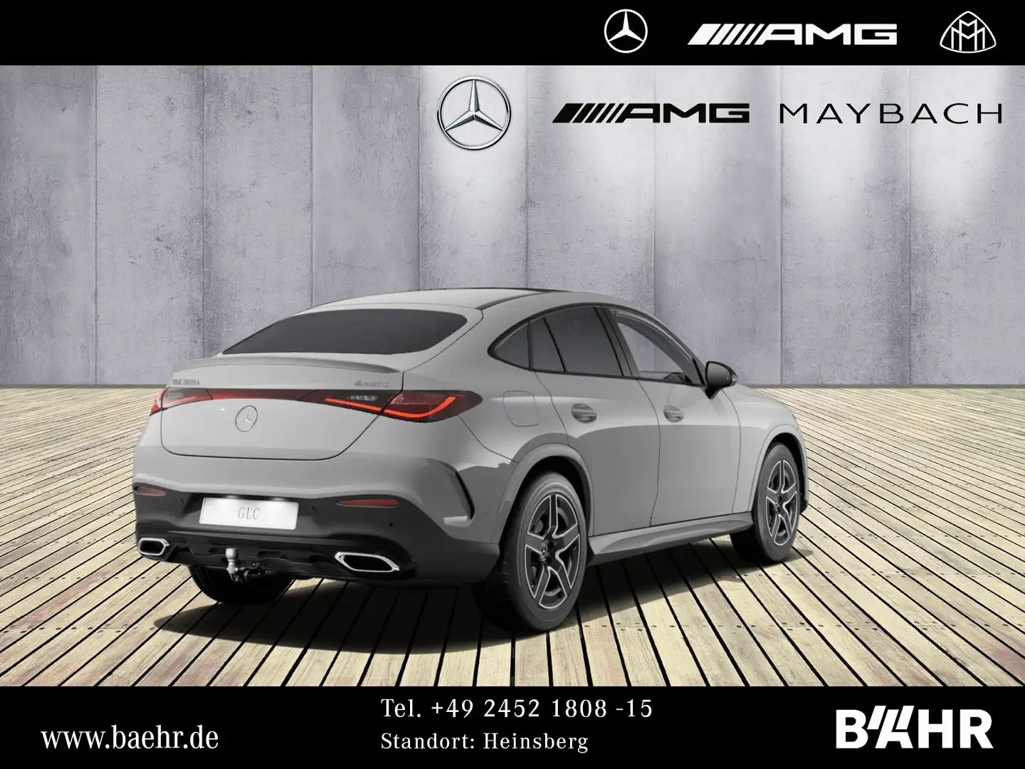 Mercedes-Benz GLC 300 GLC 300 d 4M Coupé AMG+Night/Pano/AHK/Distronic Grau - 2