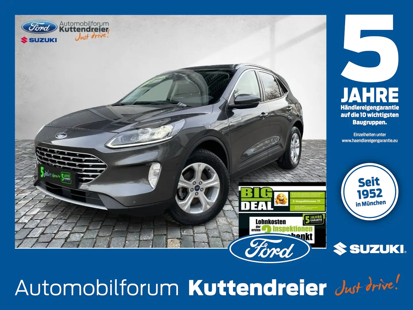 Ford Kuga FHEV Titanium X Navi 2x Kamera AHK schwenkb. Grigio - 1