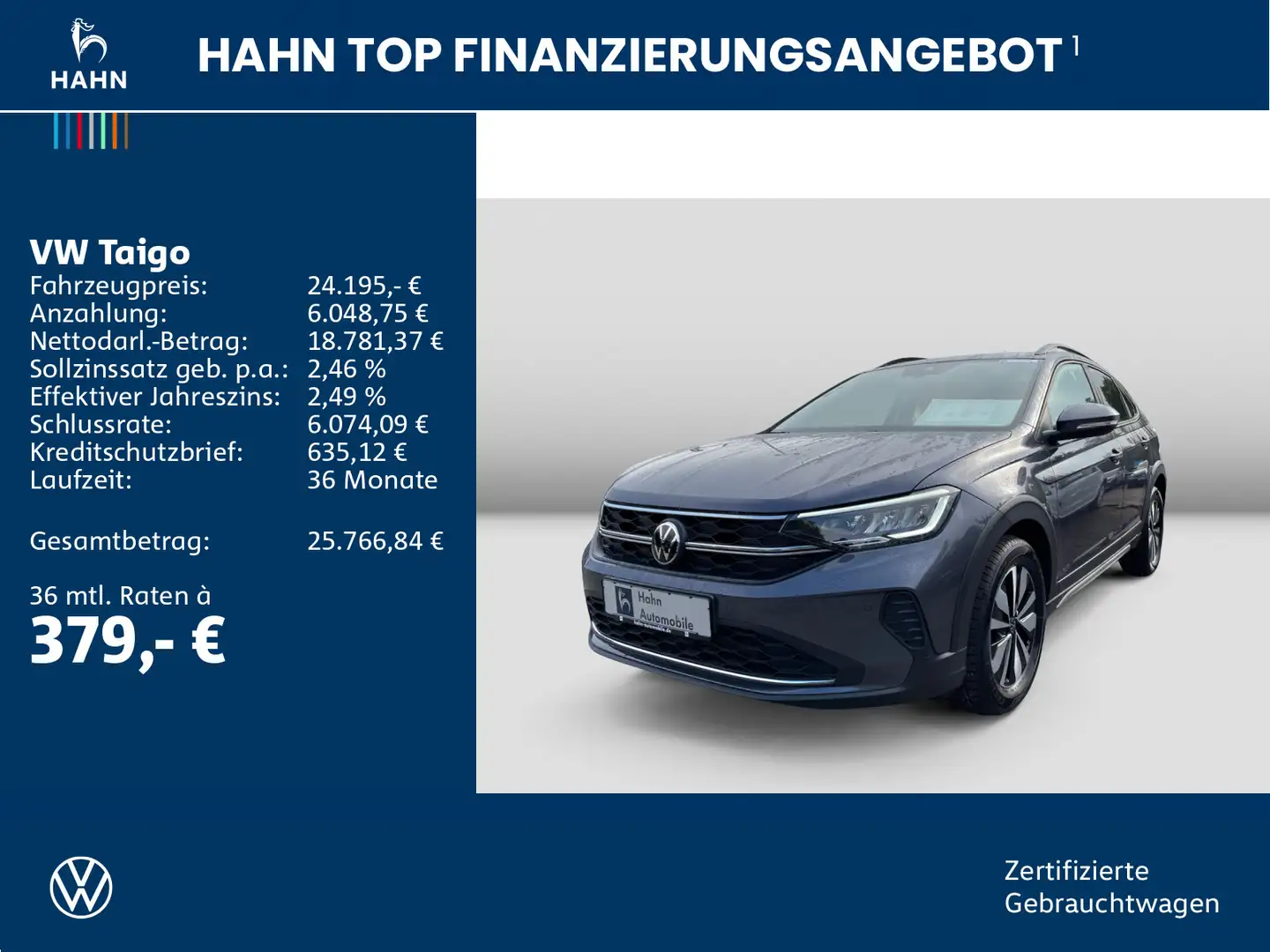 Volkswagen Taigo 1.0TSI DSG Move LED AHK Navi Sitzhzg APP-C Grau - 2