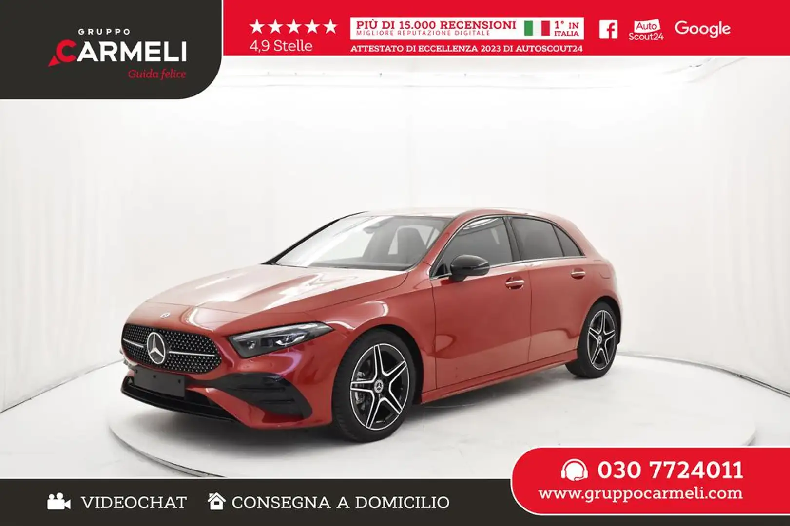 Mercedes-Benz A 180 Bz Mhev Premium mg NUOV D IMMTRICOLRE Rosso - 1