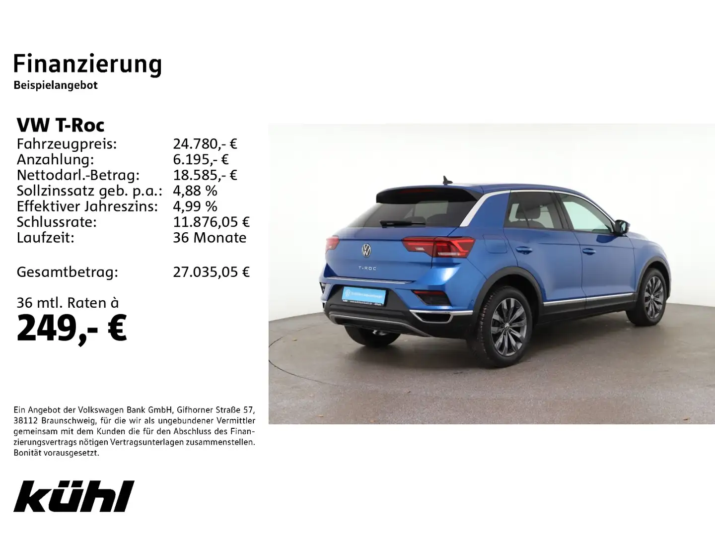 Volkswagen T-Roc 1.5 TSI DSG Sport LED/ACC/Kamera/Navi Blau - 2