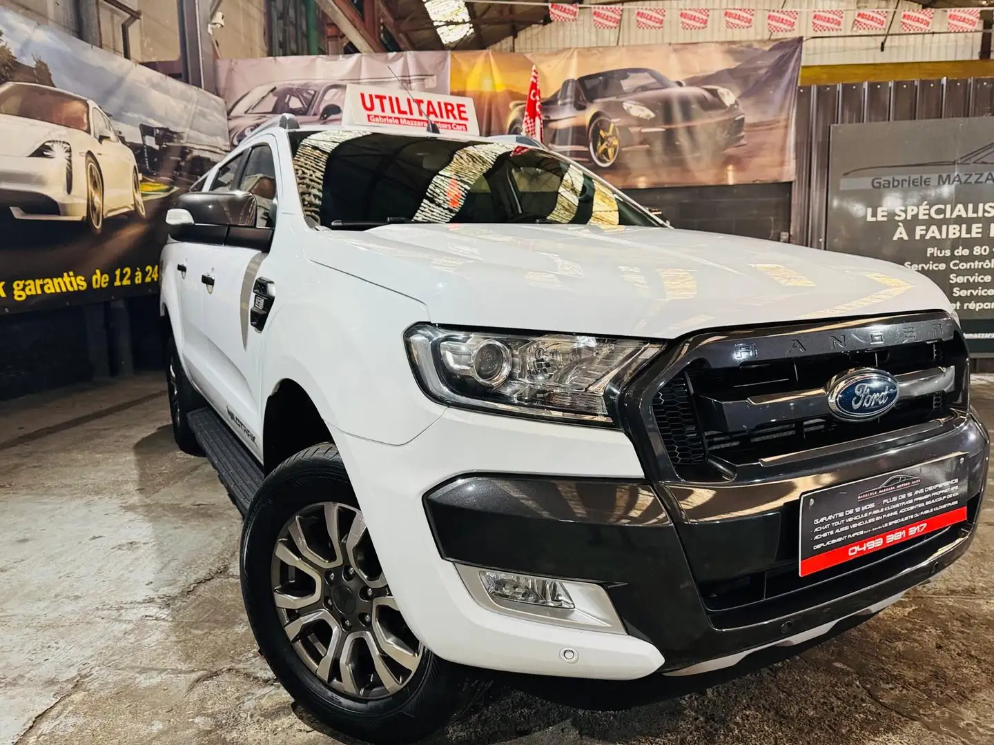 Ford Ranger 3.2TDCi Wildtrak Caméra Att Rem HardTop CarPlay Blanc - 2