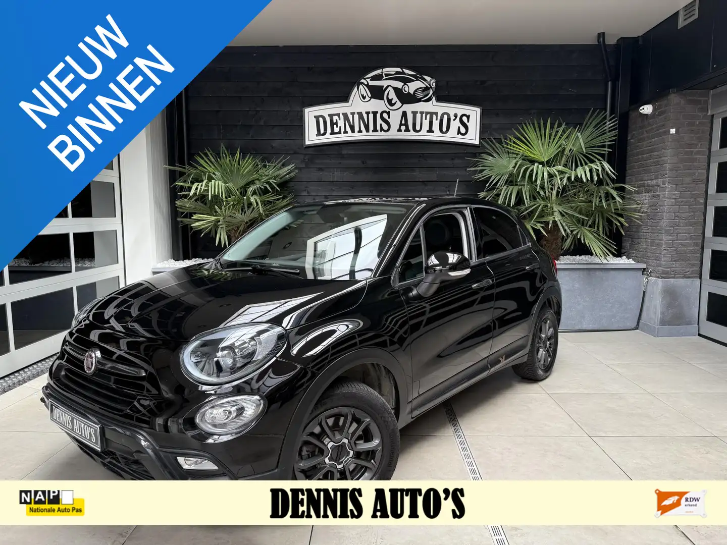 Fiat 500X 1.4 Turbo MultiAir Lounge Zwart - 1