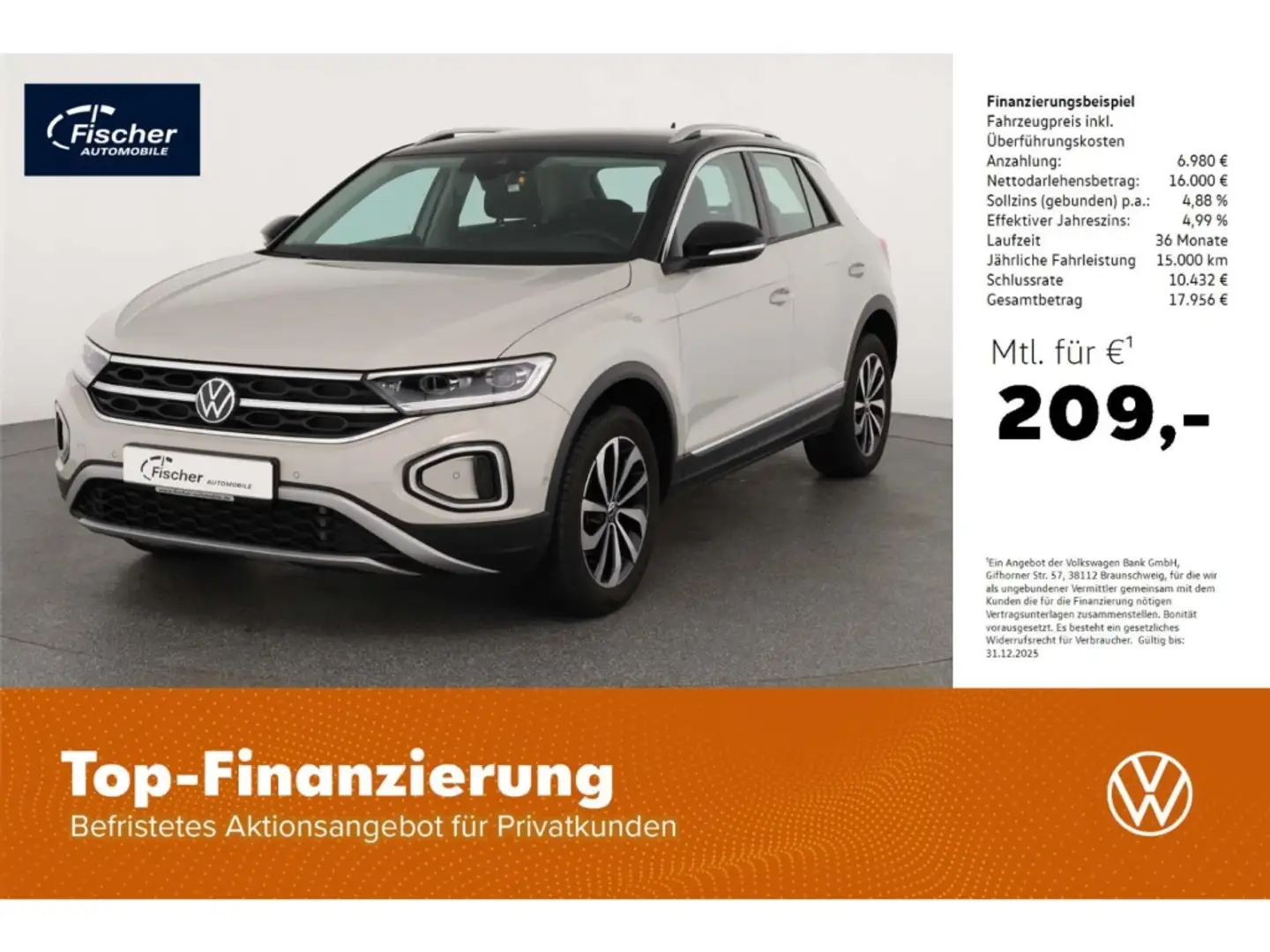 Volkswagen T-Roc 1.5 TSI Style DSG LED/ACC/Klima/PDC/SH Grijs - 1