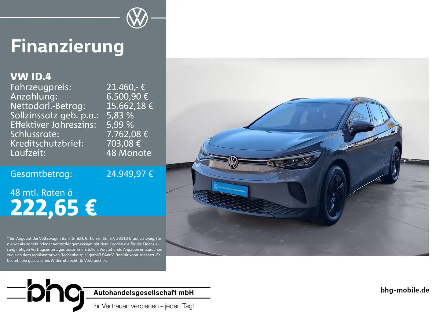 Volkswagen ID.4 Pure City #ACC #Sitzheizung #Climatronic Grau - 1