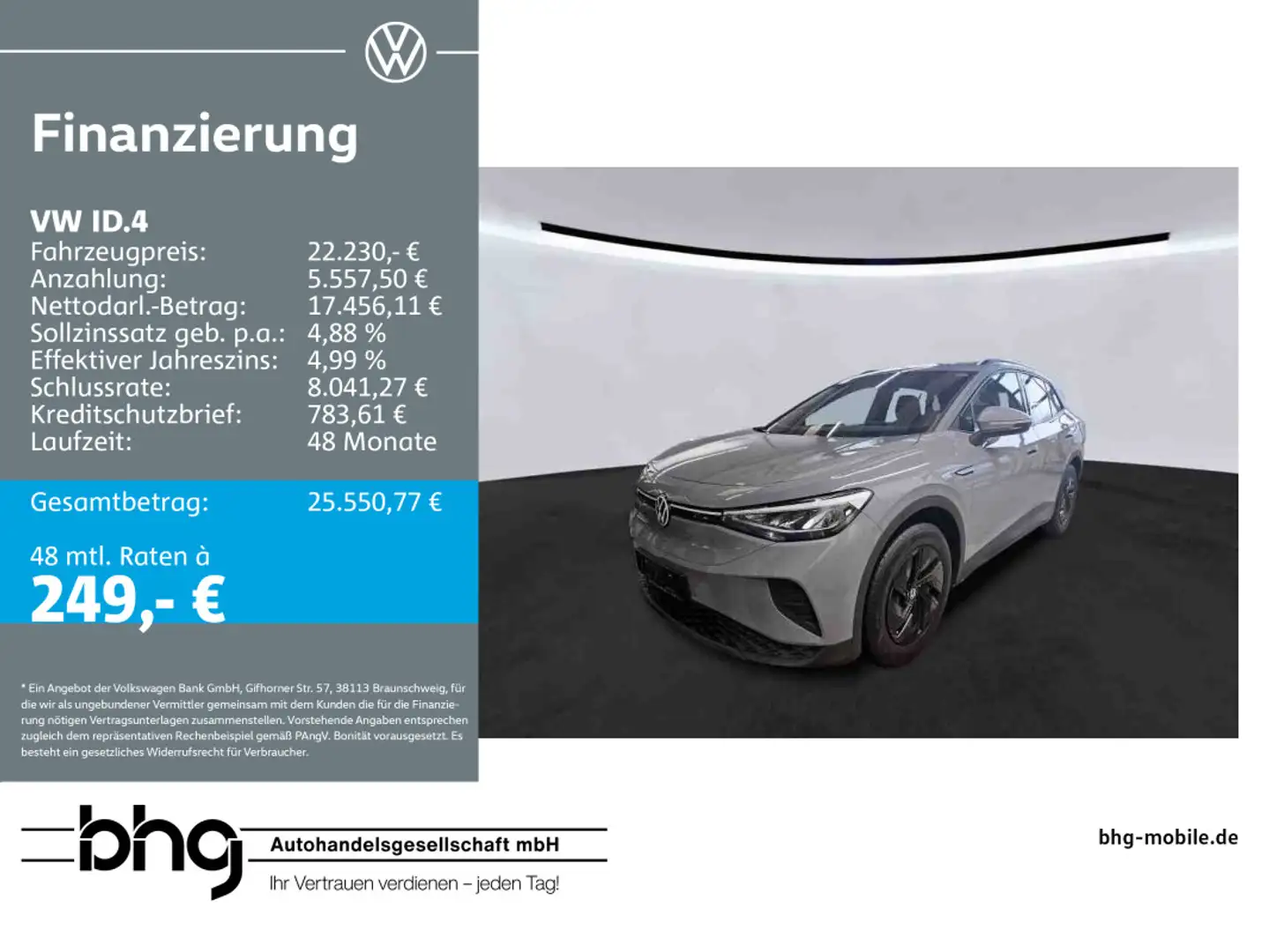 Volkswagen ID.4 Pure City #ACC #Sitzheizung #Climatronic Grau - 1