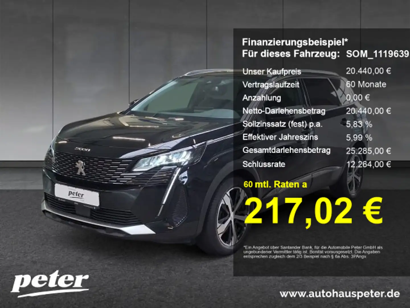 Peugeot 5008 5008 Allure 130 +EPH+SHZ+LED+Navi+Mirror-Screen+ Noir - 1