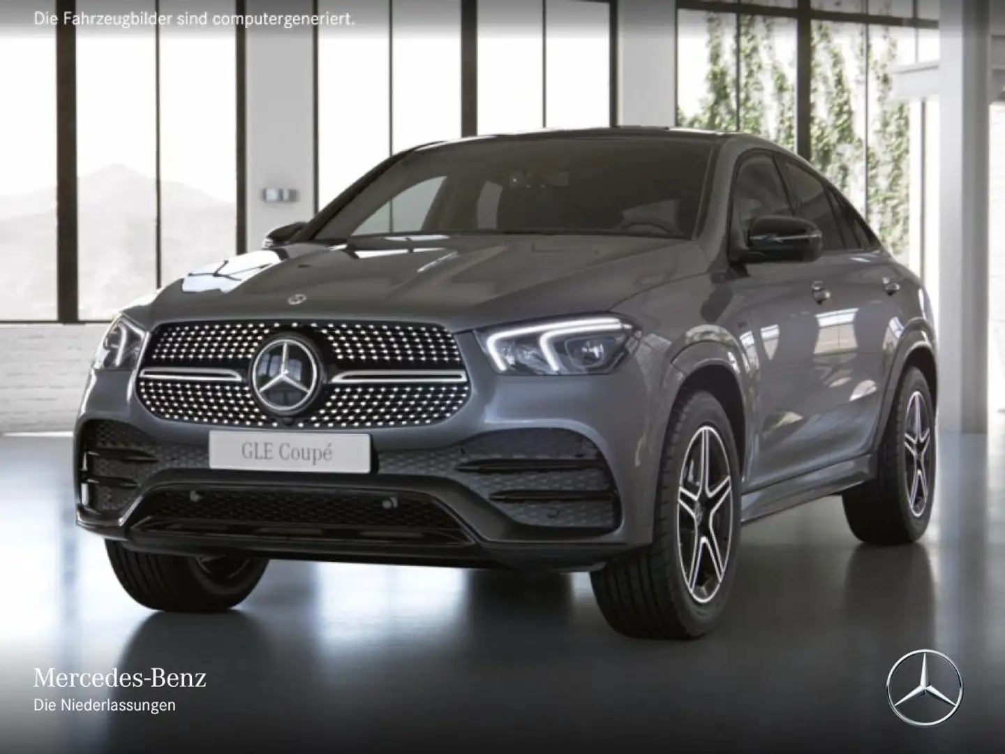Mercedes-Benz GLE 350 de Coupé 4M AMG+EXCLUSIVE+NIGHT+PANO+360 Grau - 2