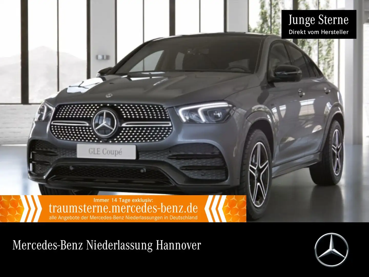 Mercedes-Benz GLE 350 de Coupé 4M AMG+EXCLUSIVE+NIGHT+PANO+360 Grau - 1