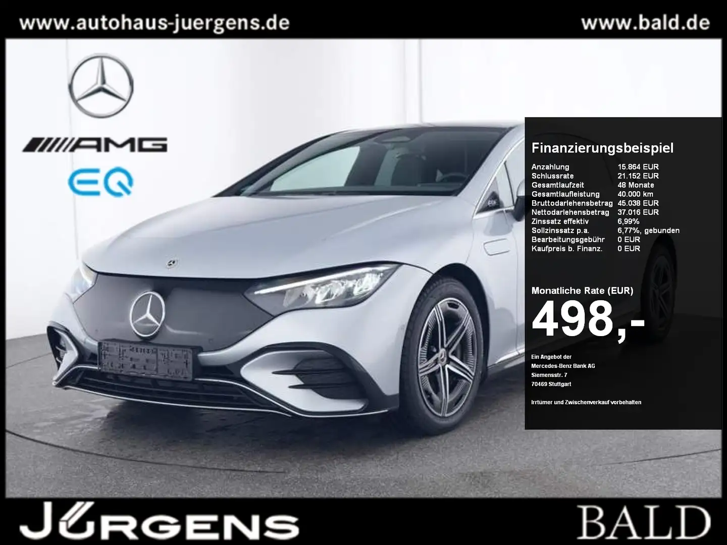 Mercedes-Benz EQE 350 4M AMG/Wide/LED/Pano/Memory/Totw/Cam/19" - 1
