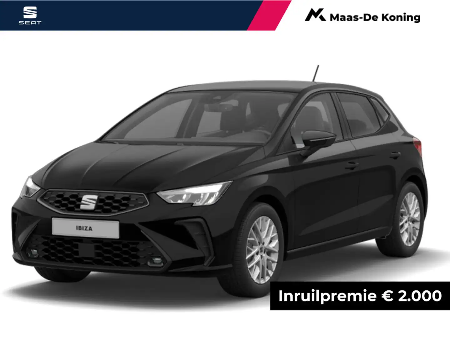 SEAT Ibiza Style Plus 1.0 EcoTSI 70 kW / 95 PK Hatchback 5 de Zwart - 1
