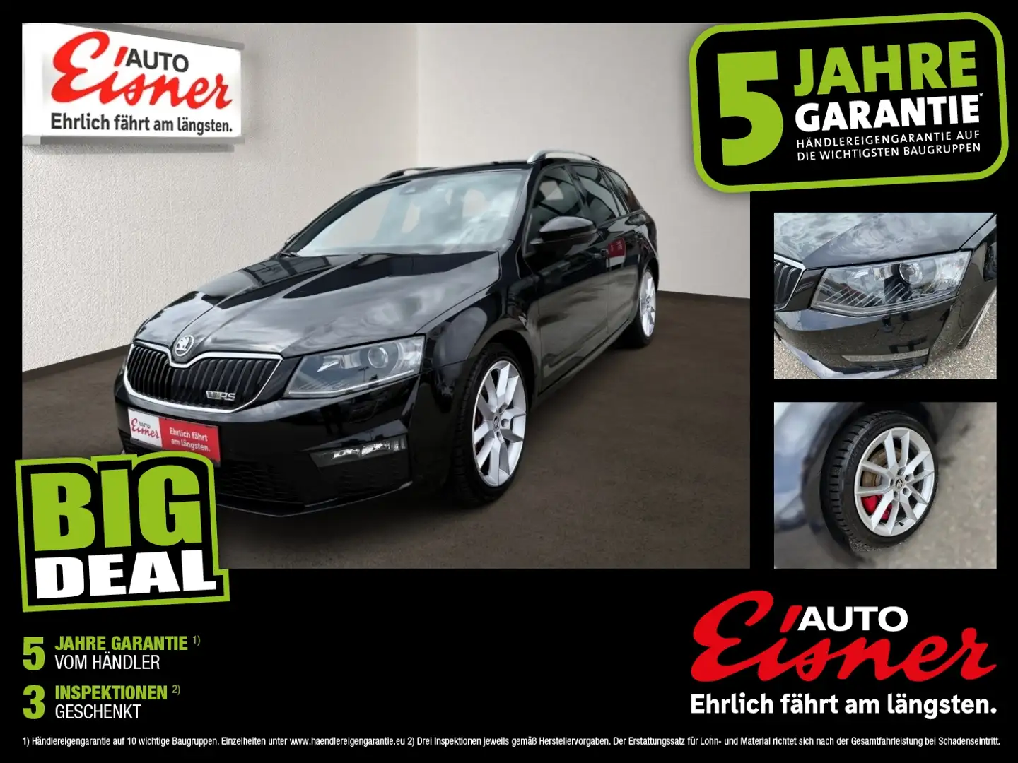 Skoda Octavia Combi RS 2.0 TDI Green tec DSG Geringe Kilometerla Noir - 1