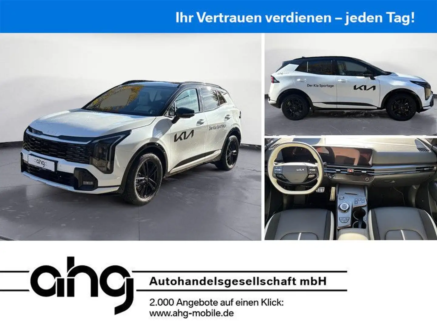 Kia Sportage 1.6 T-GDI GT-line DCT AWD Allrad Glasda Weiß - 1