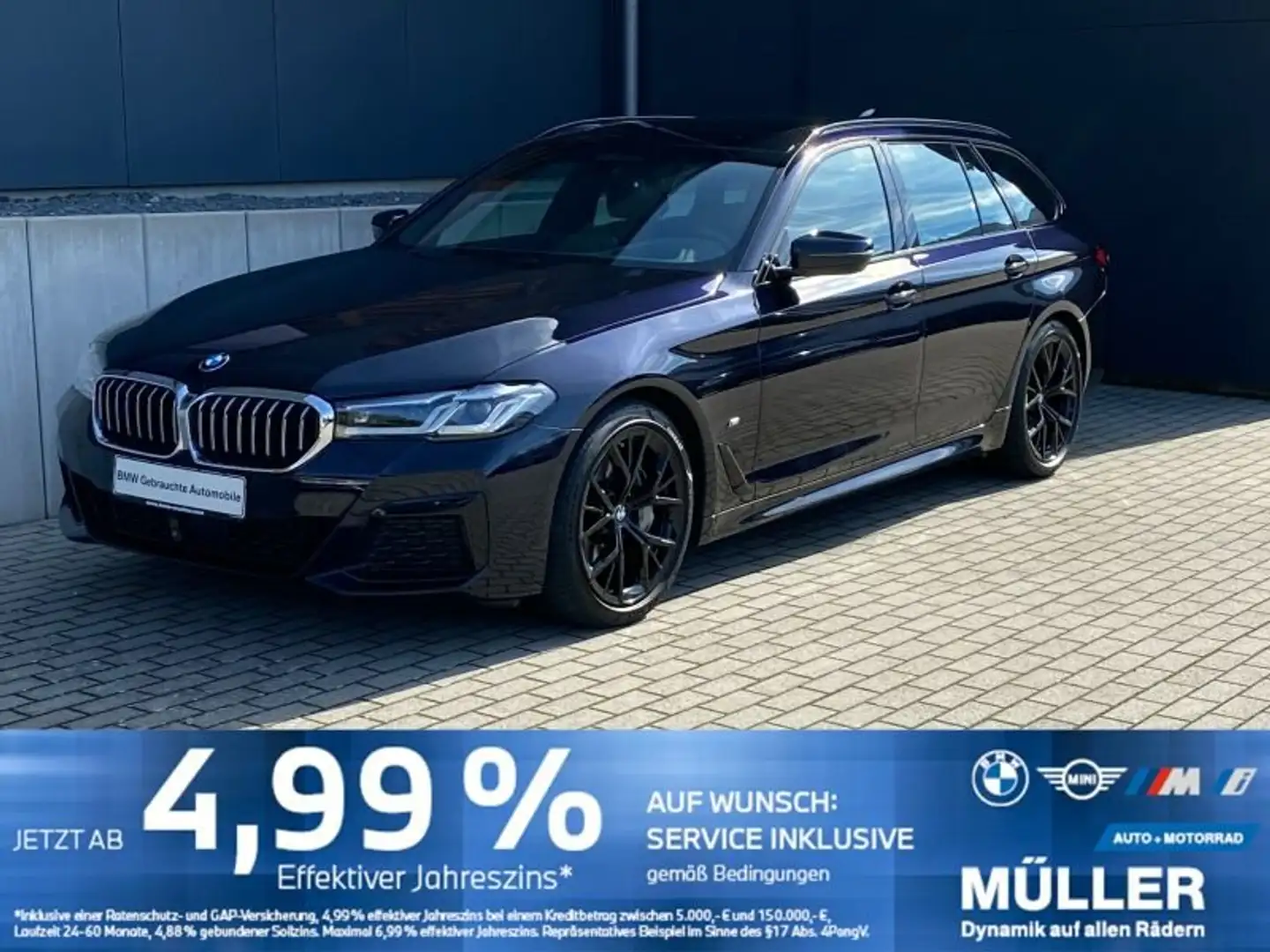 BMW 530 d SAG M Sport AHK/HUD/PANO/ACC/4xAC/LHZ/CAM Noir - 1