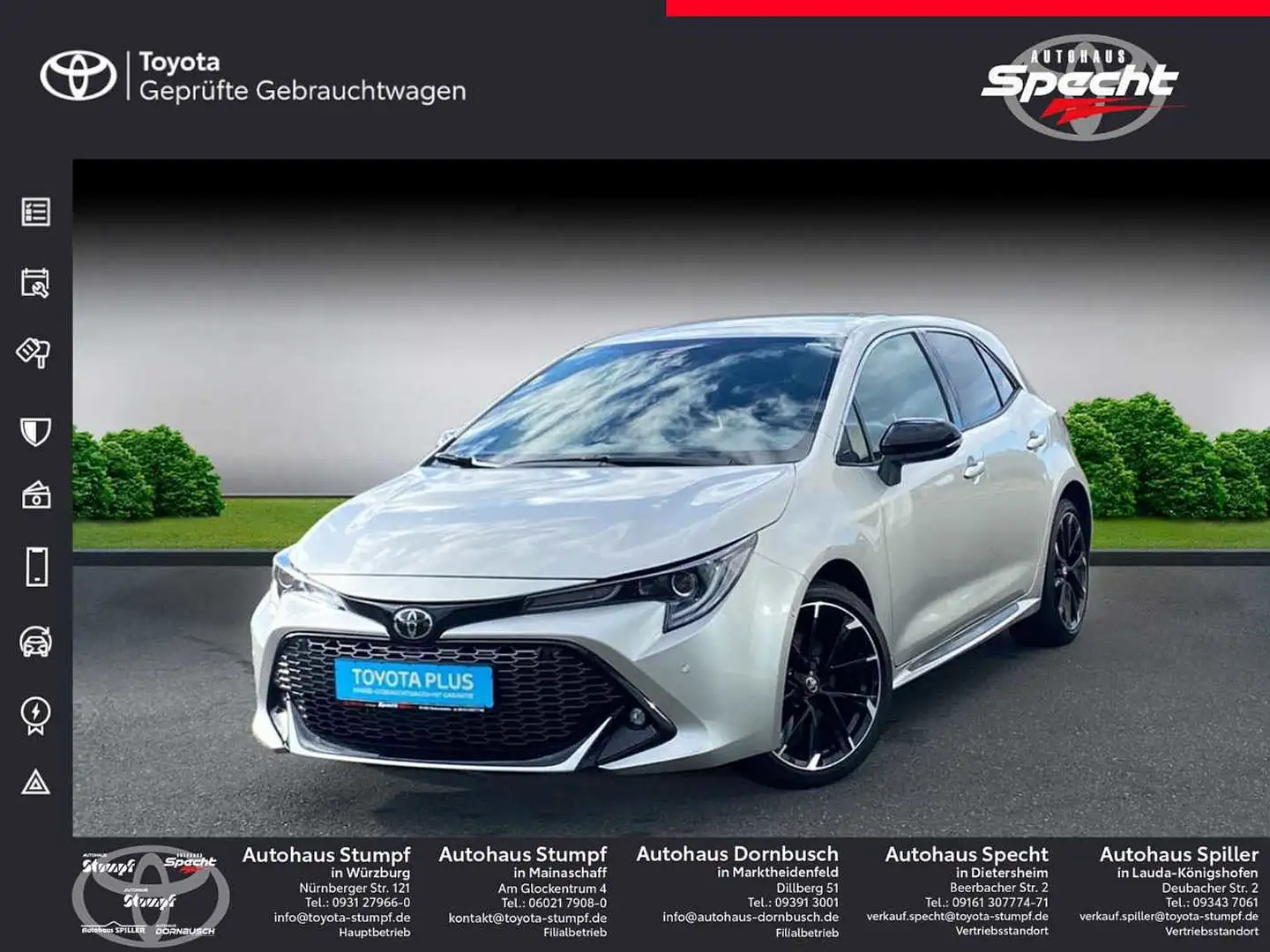 Toyota Corolla 2.0 Hybrid GR Sport | Kamera+LED uvm Silver - 1