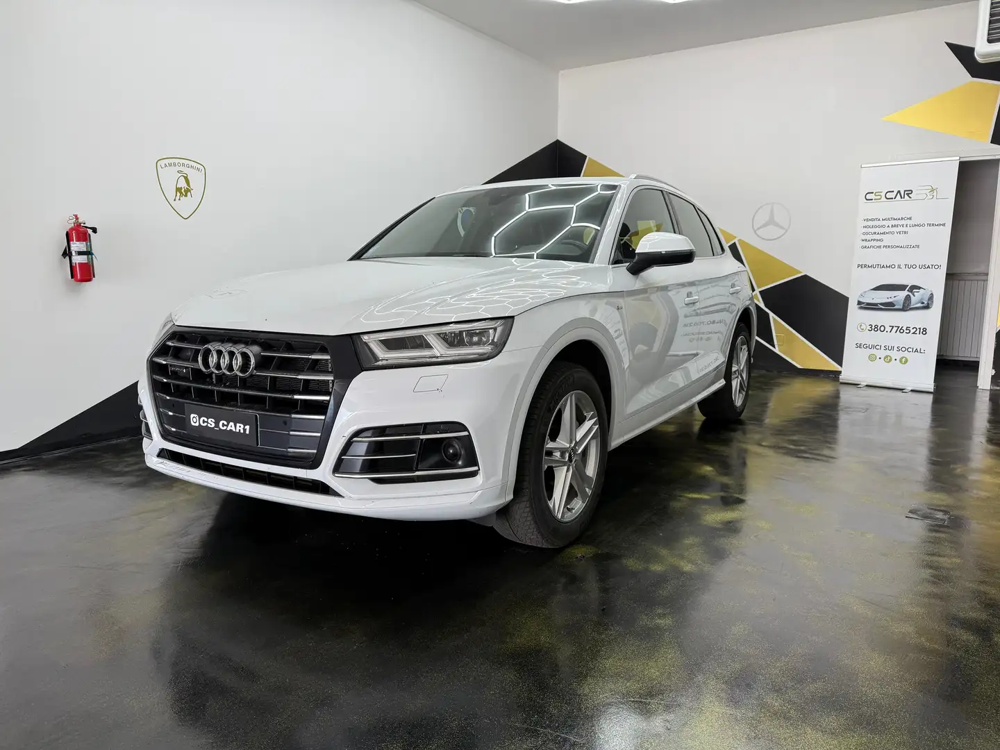 Audi Q5 55 2.0 tfsi e S line Plus quattro 367cv s-tronic Bianco - 1
