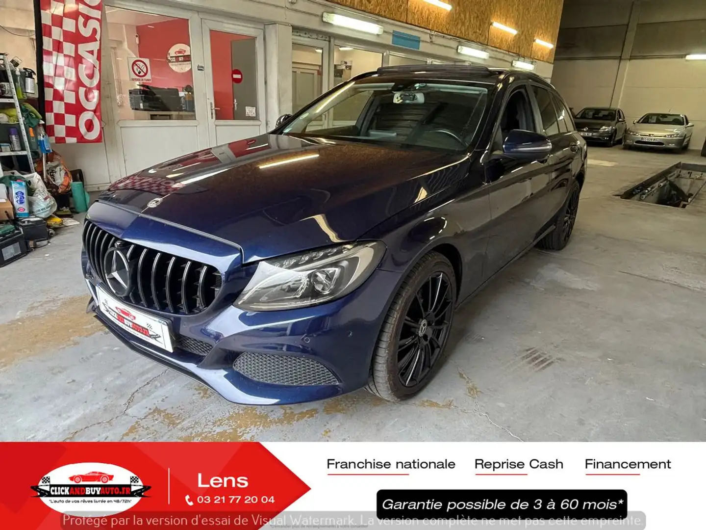 Mercedes-Benz C 200 200 cdi 136CHV BVA 9 SPORTLINE /TOIT OUVRANT / GPS / CLIMATISATION Bleu - 1