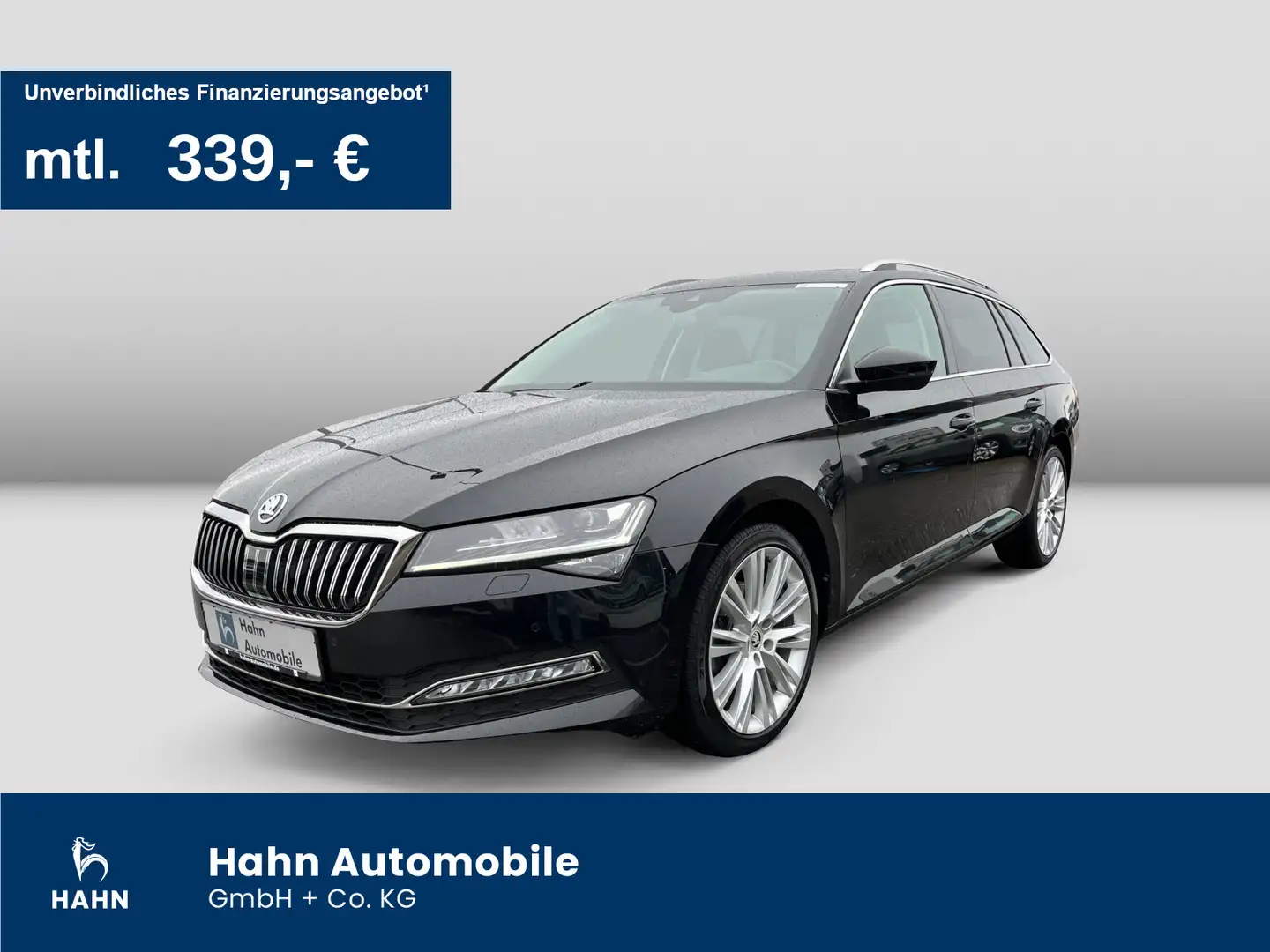Skoda Superb Combi 2.0TDI DSG 4x4 Style Standh Pano Zwart - 1